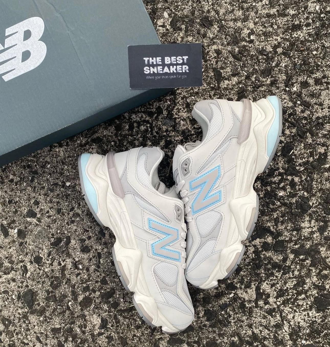 NEW BALANCE 9060 AZUL-BEIGE - DAMA